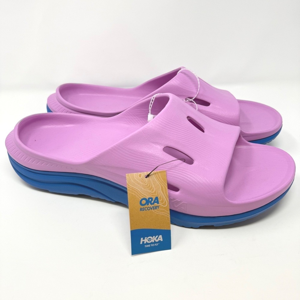 Hoka‎ Ora Recovery Slide 3 Cyclamen Coastal Sky Mens 14 1135061-CCSK NW